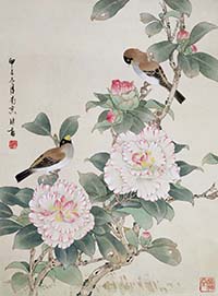 茶花春禽