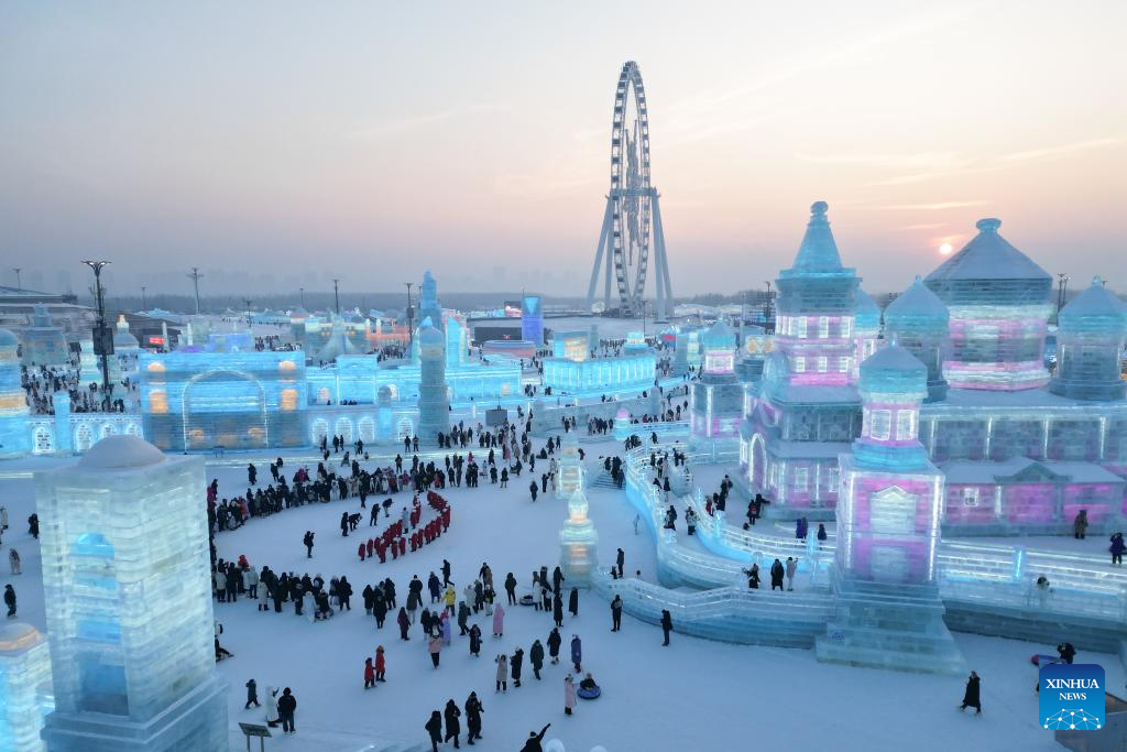 Flash mob staged to cheer on upcoming 9th Asian Winter Games in Harbin