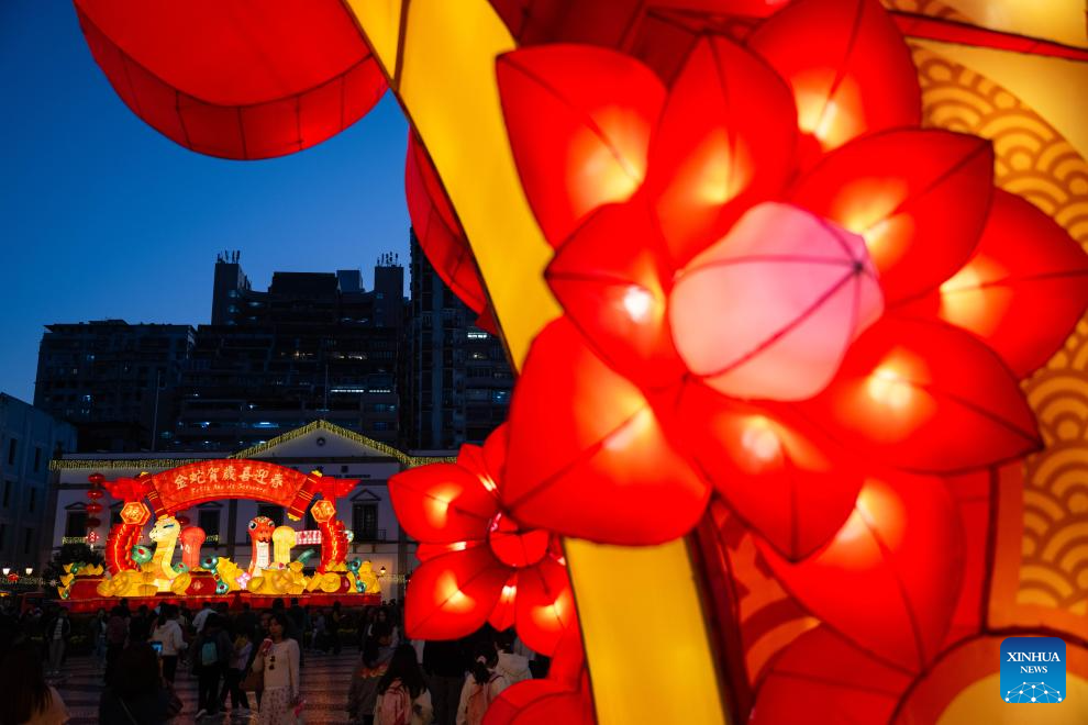 In pics: light installations in celebration of upcoming Spring Festival in Macao